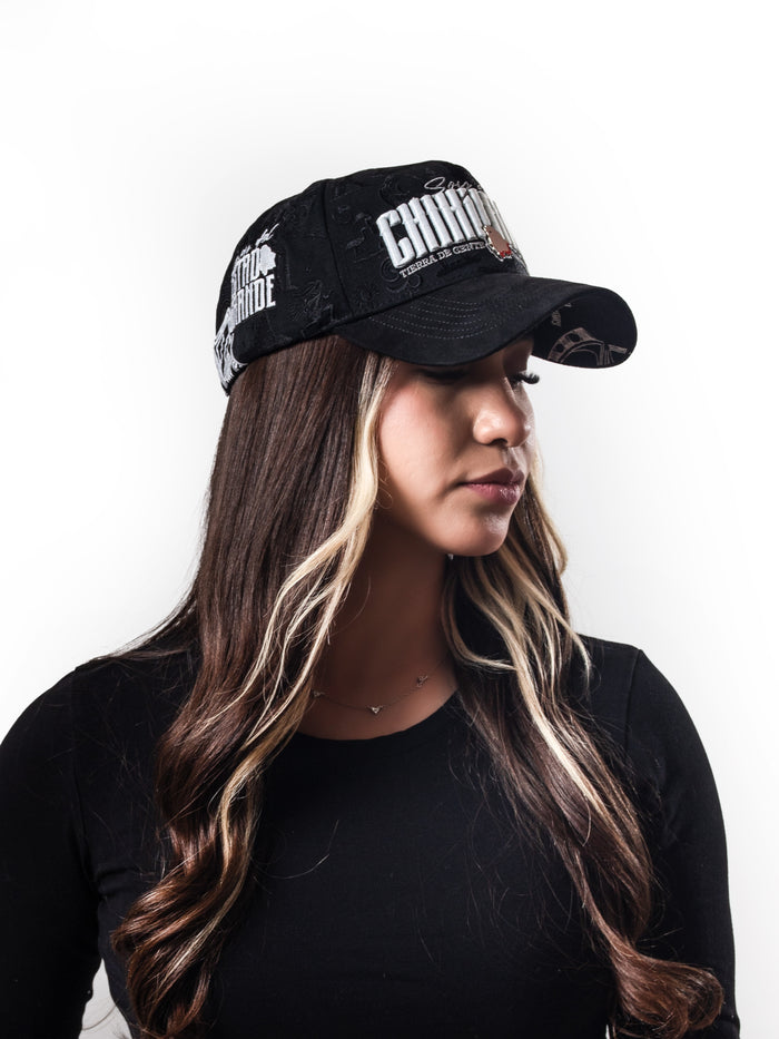 Gorra Soy de Chihuahua de Chantes puesta